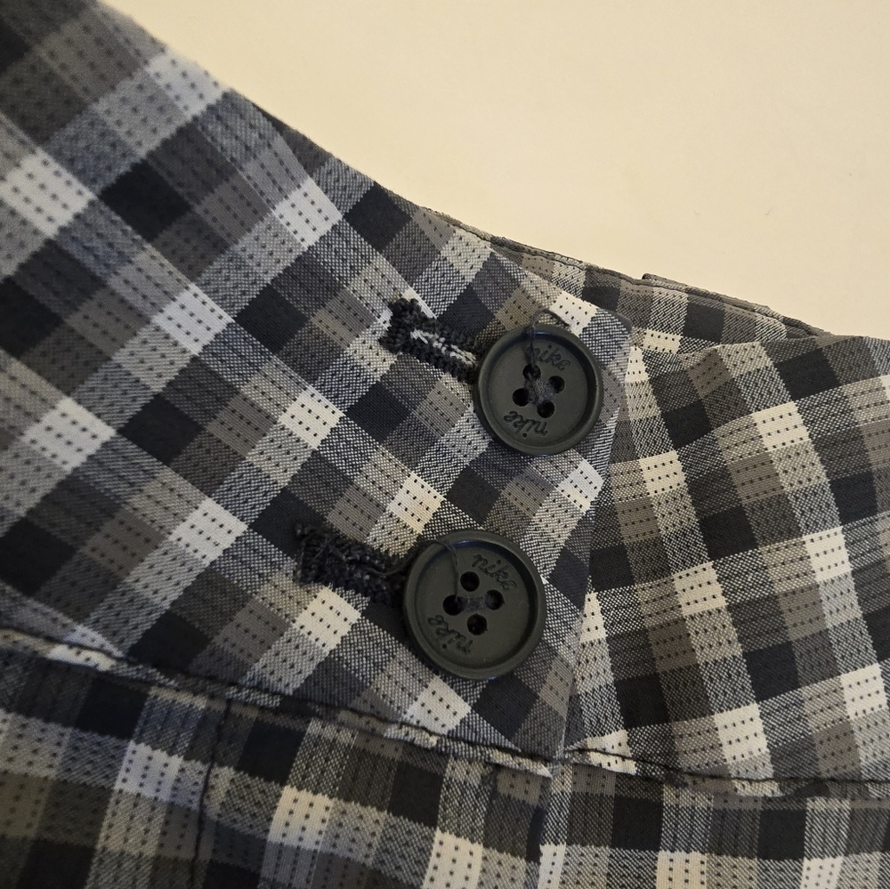 Nike Golf Dri Fit Women's Shorts Plaid Green Gray Size 12 - Picture 12 of 17